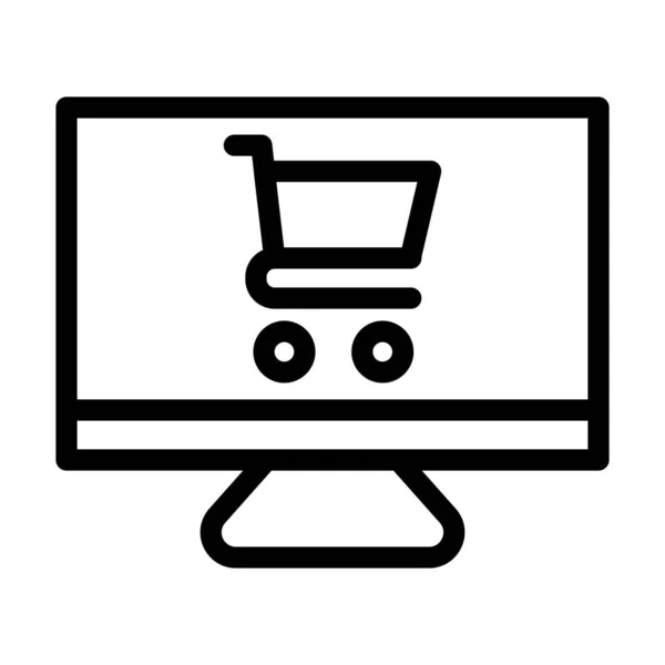 Online Shop Vector Sick Line Icon Personal Commercial Use — 스톡 벡터