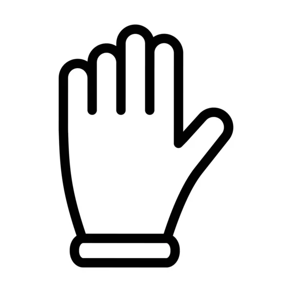Символ Толстой Линии Перчатки Личного Коммерческого Использования — стоковый вектор