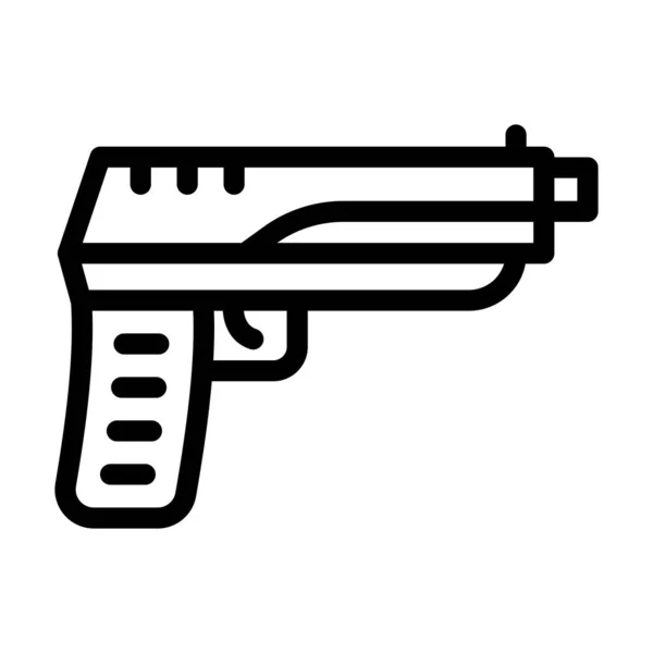 Значок Толстая Линия Пистолета Личного Коммерческого Использования — стоковый вектор