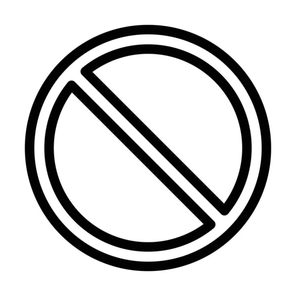 Prohibiciones Vector Thick Line Icono Para Uso Personal Comercial — Archivo Imágenes Vectoriales