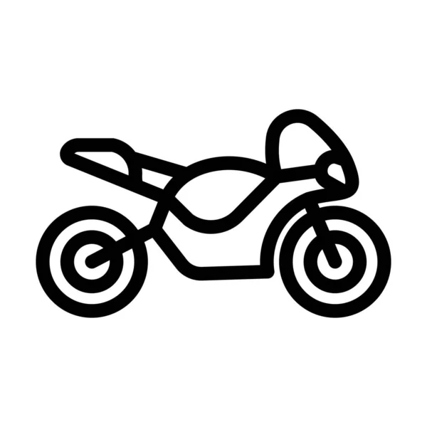 Motorkerékpár Vektor Vastag Vonal Ikon Személyes Kereskedelmi Használatra — Stock Vector