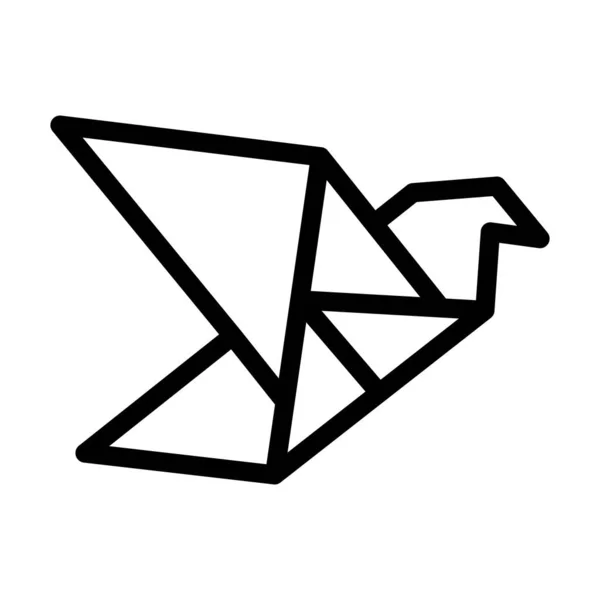Оригами Вектор Толстая Линия Икона Личного Коммерческого Использования — стоковый вектор