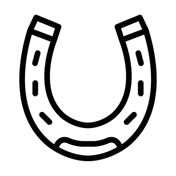 Horseshoe Vector Thick Line Icon Personal Commercial Use — Stock Vector