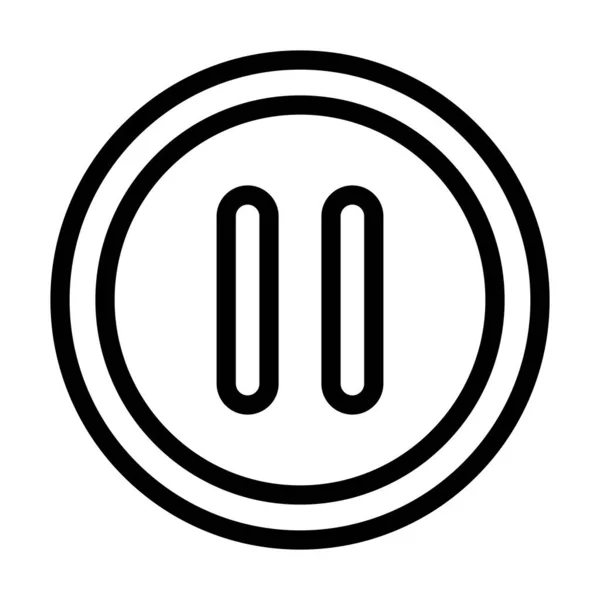 Pause Vector Thick Line Icon Für Den Persönlichen Und Kommerziellen — Stockvektor