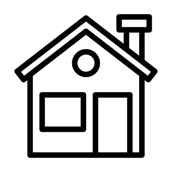 Home Vector Thick Line Icon Für Den Persönlichen Und Kommerziellen — Stockvektor
