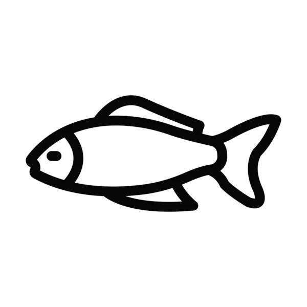 個人的および商業的な使用のための鯉ベクトル太線アイコン — ストックベクタ
