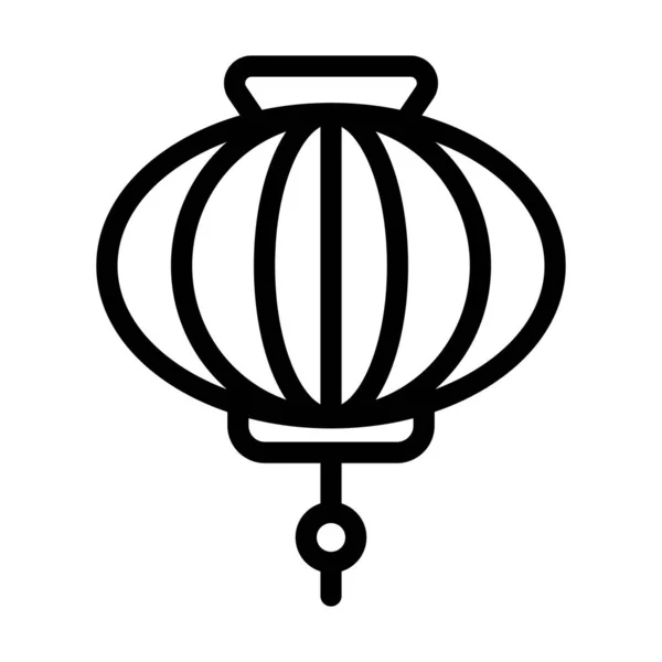 Χαρτί Lantern Διάνυσμα Παχιά Γραμμή Εικονίδιο Για Προσωπική Και Εμπορική — Διανυσματικό Αρχείο