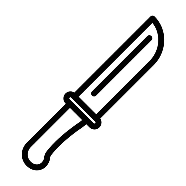 Messer Vector Thick Line Icon Für Den Persönlichen Und Kommerziellen — Stockvektor