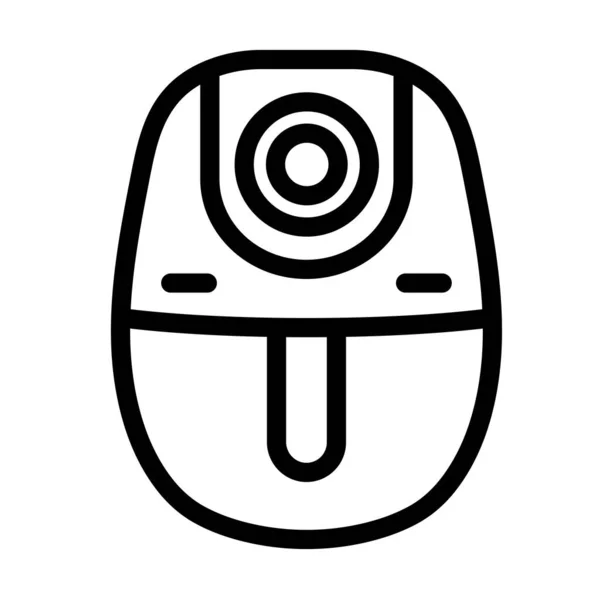 Friteuse Vector Thick Line Icon Für Den Persönlichen Und Kommerziellen — Stockvektor