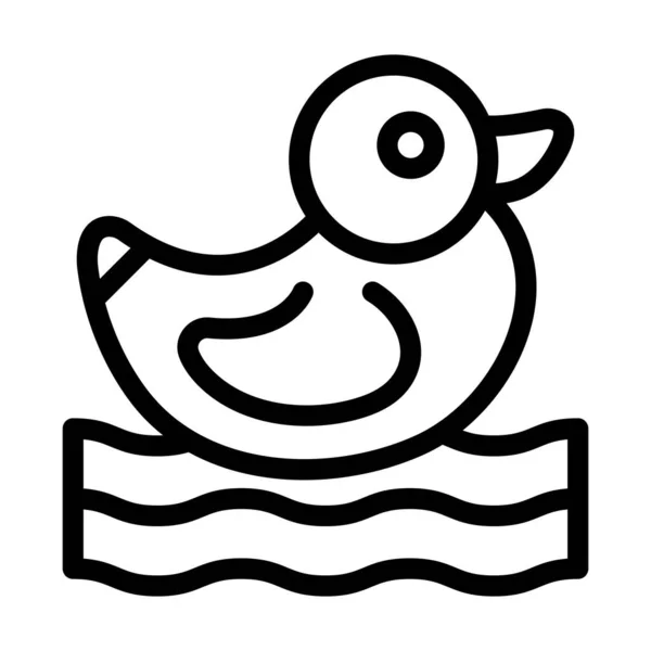 Duck Vector Thick Line Icon Personal Commercial Use — 스톡 벡터
