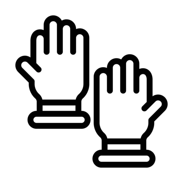 Rain Gloves Vector Thick Line Icon Personal Commercial Use — стоковый вектор