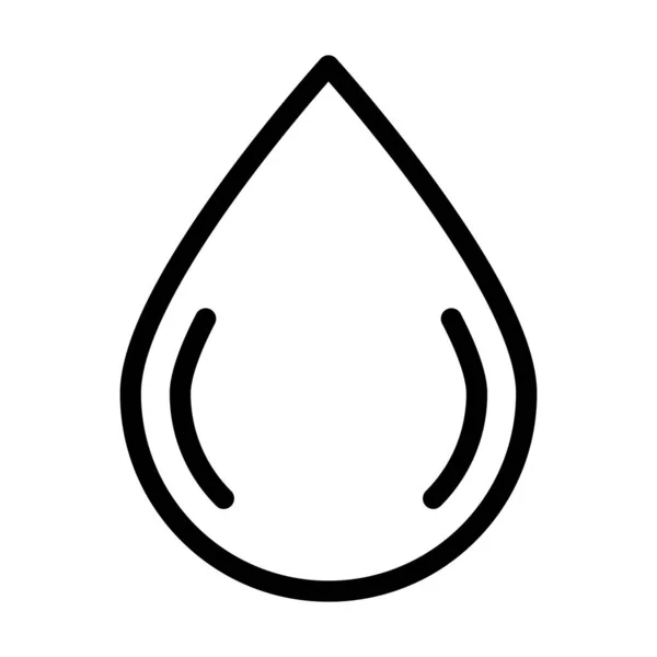 Water Drop Vector Thick Line Icon Für Den Persönlichen Und — Stockvektor