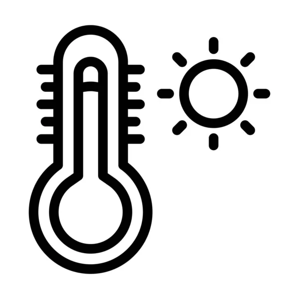 Icono Línea Gruesa Del Vector Temperatura Para Uso Personal Comercial — Archivo Imágenes Vectoriales