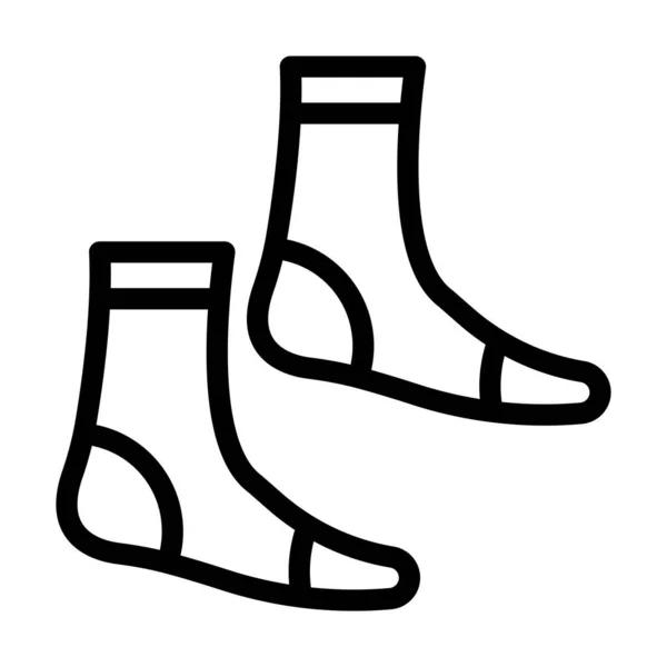 Socken Vector Thick Line Icon Für Den Persönlichen Und Kommerziellen — Stockvektor