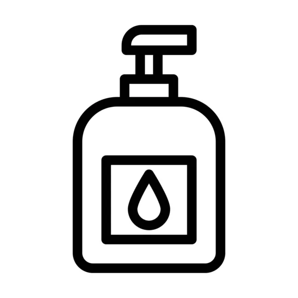个人及商业用途婴儿洗发水病媒厚重线图标 — 图库矢量图片