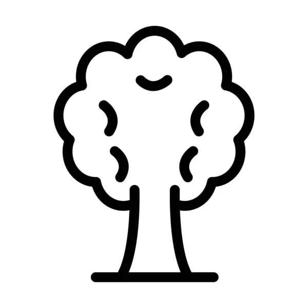 Kişisel Ticari Kullanım Için Ağaç Vektörü Kalın Çizgisi Simgesi — Stok Vektör