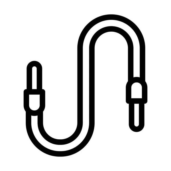 Icono Línea Gruesa Del Vector Del Cable Sonido Para Uso — Vector de stock