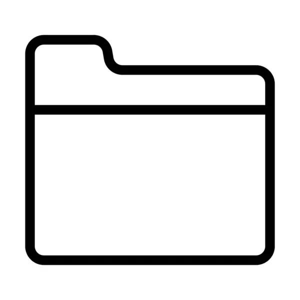 Folder Vector Dikke Lijn Pictogram Voor Persoonlijk Commercieel Gebruik — Stockvector