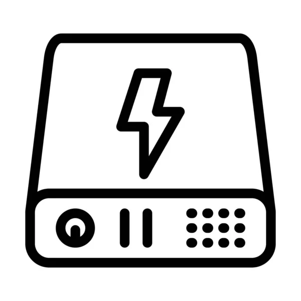 Power Bank Vector Line Icon Personal Commercial Use — стоковий вектор