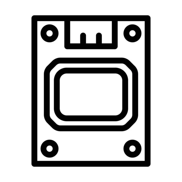 Ssd Vector Thick Line Icono Para Uso Personal Comercial — Archivo Imágenes Vectoriales