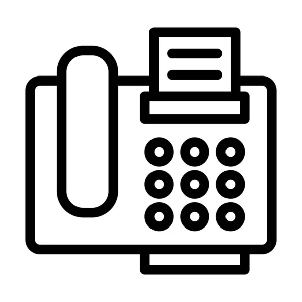 Icono Línea Gruesa Del Vector Máquina Fax Para Uso Personal — Archivo Imágenes Vectoriales
