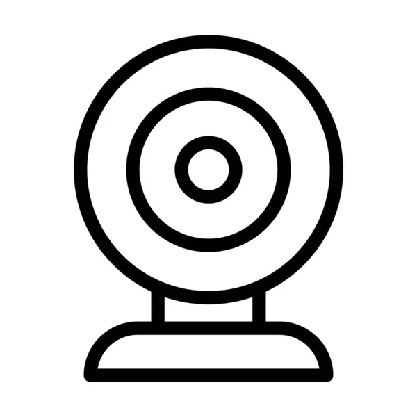 Icône Ligne Épaisse Vecteur Webcam Pour Usage Personnel Commercial — Image vectorielle