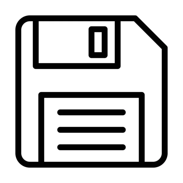 Floppy Disk Vector Thick Line Icon Für Den Persönlichen Und — Stockvektor