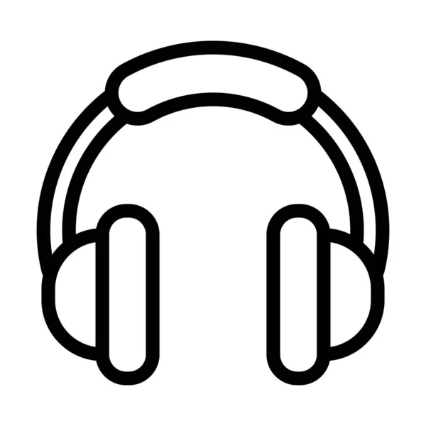 Ακουστικά Διάνυσμα Παχιά Γραμμή Εικονίδιο Για Προσωπική Και Εμπορική Χρήση — Διανυσματικό Αρχείο
