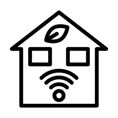 Akıllı Çiftlik Vektörü Kalın Hat Kişisel ve Ticari Kullanım Simgesi