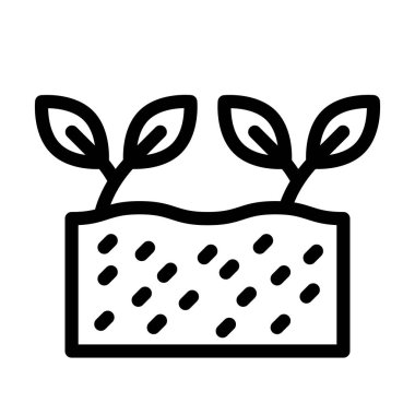 Kişisel ve ticari kullanım için Toprak Vektörü Kalın Çizgi Simgesi