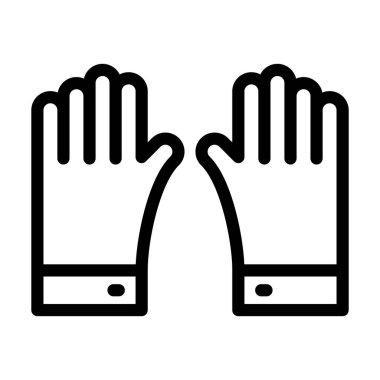 Kişisel ve Ticari Kullanım İçin Eldiven Vektör Kalın Çizgi Simgesi