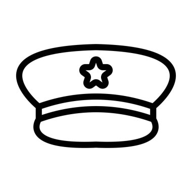 Kişisel ve Ticari Kullanım İçin Zirvedeki Şapka Kalın Çizgisi Simgesi