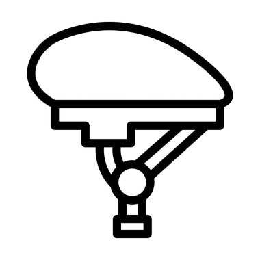 Bisiklet Kaskı Kalın Çizgi Simgesi Kişisel ve Ticari Kullanım İçin