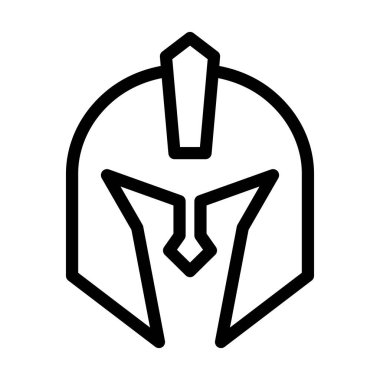 Şövalye Miğferi Kalın Çizgi Simgesi Kişisel ve Ticari Kullanım İçin