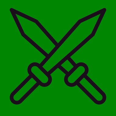 Kişisel ve ticari kullanım için Kılıç Vektörü Kalın Çizgi Simgesi