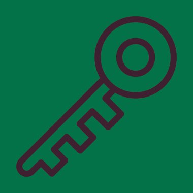 Kişisel ve Ticari Kullanım İçin Anahtar Vektör Kalın Çizgi Simgesi