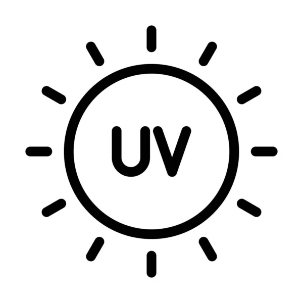 Icono Línea Gruesa Del Vector Ultravioleta Para Uso Personal Comercial — Archivo Imágenes Vectoriales