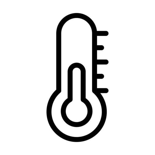 Kişisel Ticari Kullanım Için Sıcaklık Vektörü Kalın Çizgi Simgesi — Stok Vektör