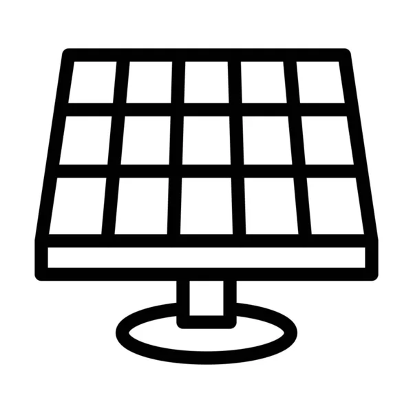 Icono Línea Gruesa Del Vector Del Panel Solar Para Uso — Vector de stock