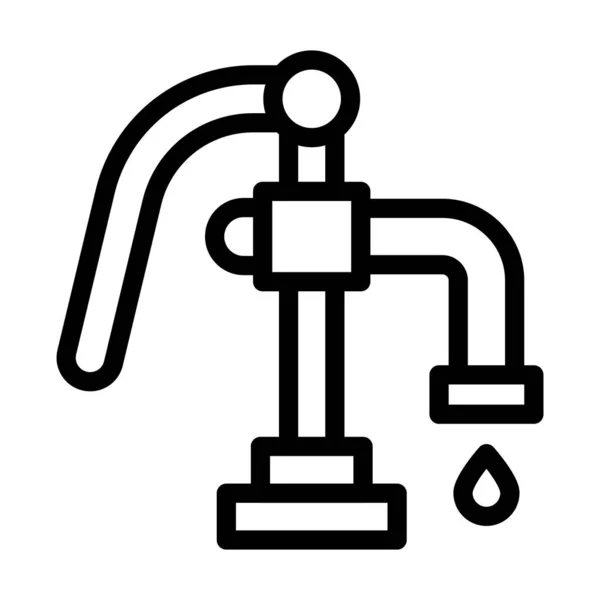 Water Pump Vector Dikke Lijn Pictogram Voor Persoonlijk Commercieel Gebruik — Stockvector