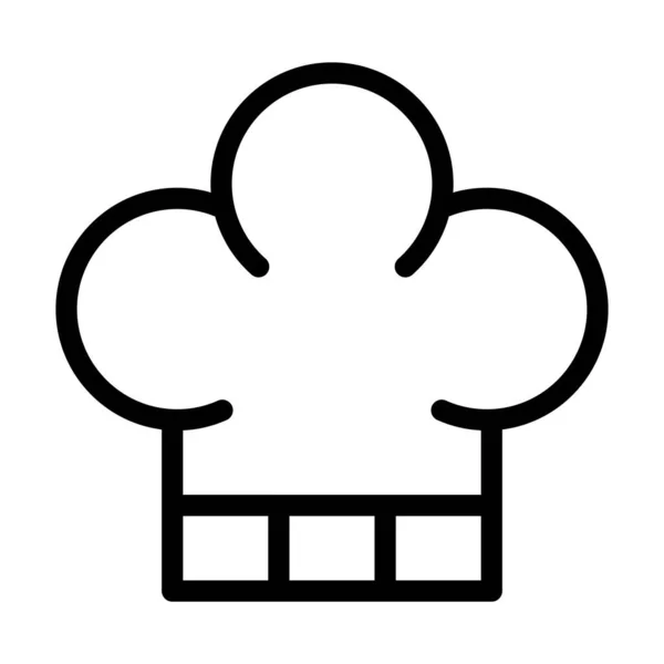 Icône Ligne Épaisse Vecteur Chapeau Chef Pour Usage Personnel Commercial — Image vectorielle