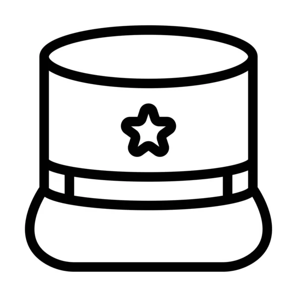 Kepi Καπέλο Διάνυσμα Παχιά Γραμμή Εικονίδιο Για Προσωπική Και Εμπορική — Διανυσματικό Αρχείο