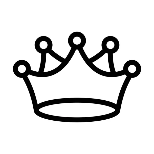 Crown Vector Thick Line Icon Für Den Persönlichen Und Kommerziellen — Stockvektor