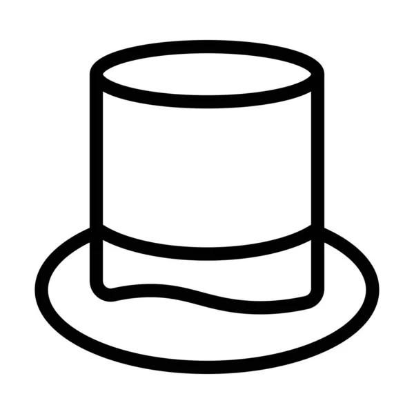 Top Hat Vector Dikke Lijn Pictogram Voor Persoonlijk Commercieel Gebruik — Stockvector