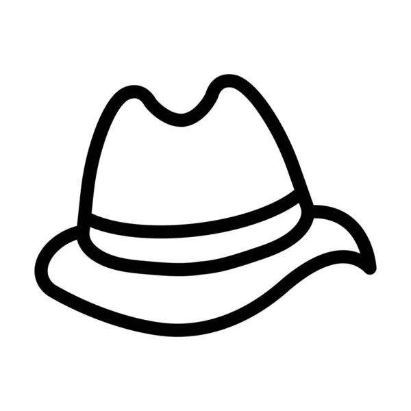 個人的および商業的使用のためのフロッピー帽子ベクトル太線アイコン — ストックベクタ
