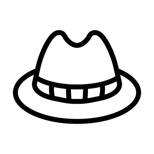 Homburg Vector Thick Line Icon Personal Commercial Use — 스톡 벡터