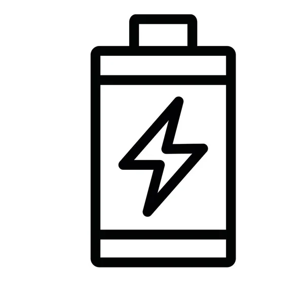 个人和商业用途的电池矢量重线图标 — 图库矢量图片