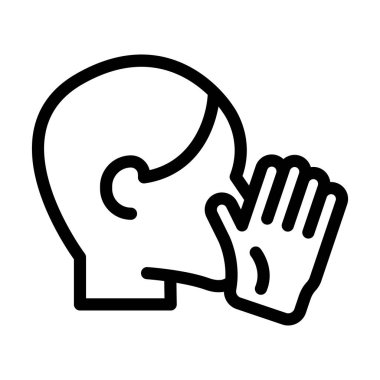 Kişisel ve ticari kullanım için Fısıltı Vektörü Kalın Çizgi Simgesi