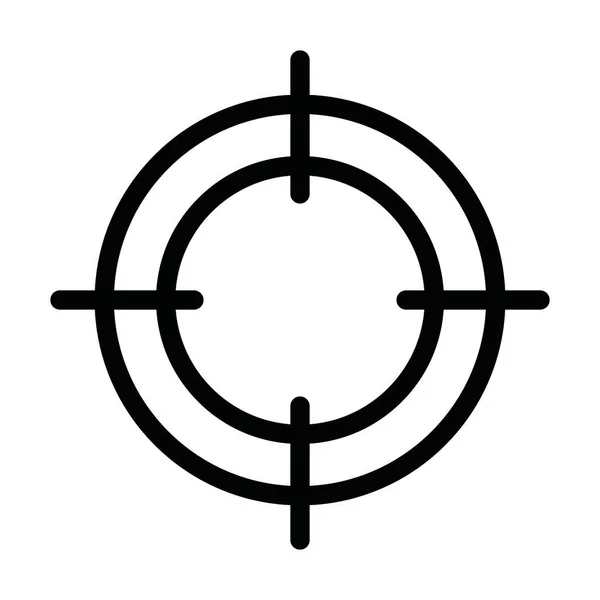 Ziel Vector Thick Line Icon Für Den Persönlichen Und Kommerziellen — Stockvektor