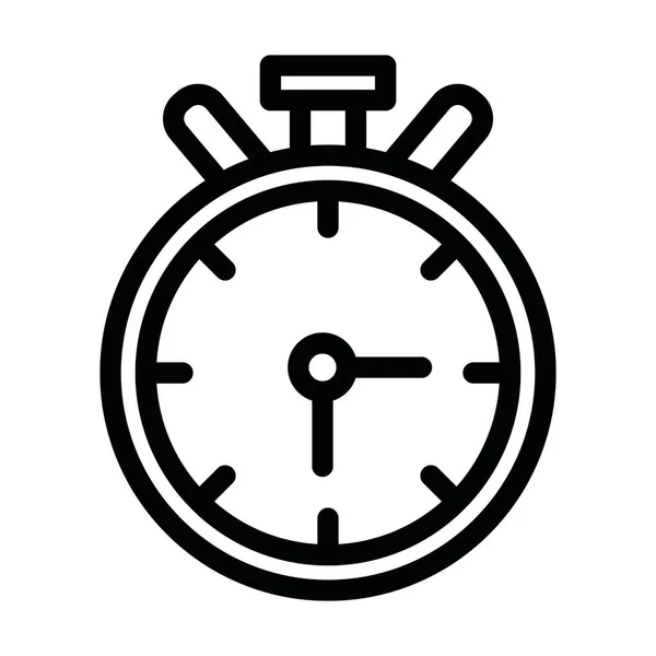 Timer Vector Thick Line Icon Personal Commercial Use — Stock Vector